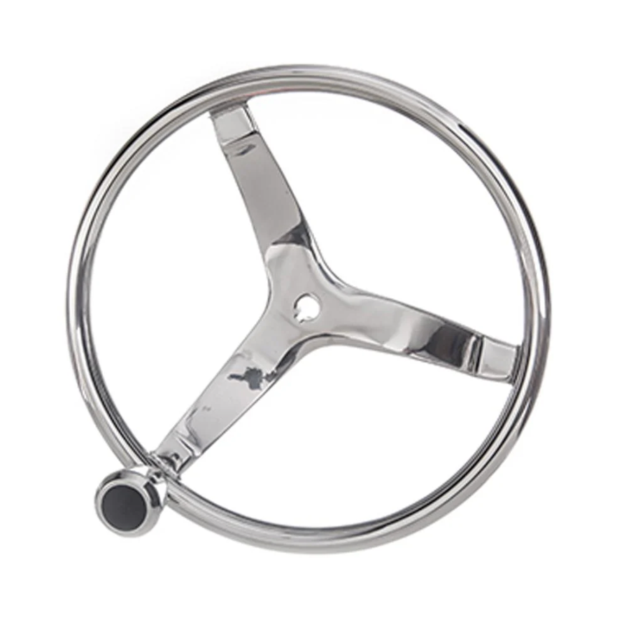 15-1/2" Steel Boat Steering Wheel W/ Standard Knob