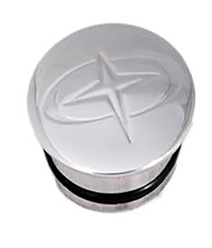 Knob Cap, Stainless Steel, Gem Logo